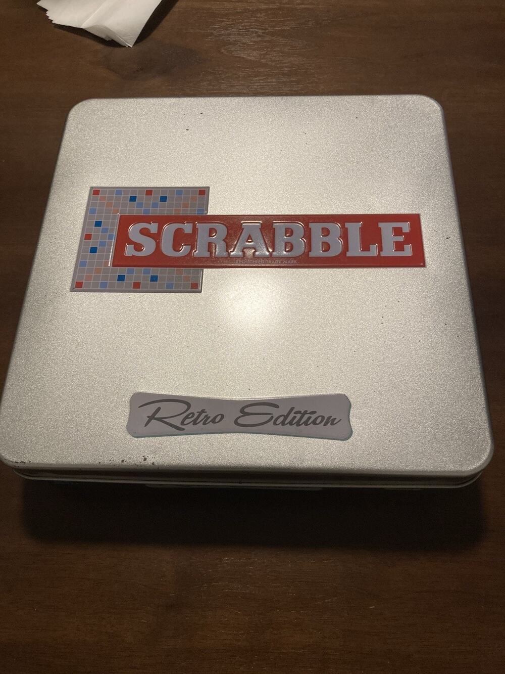 Scrabble - Retro Edition In Tin Board game Complete